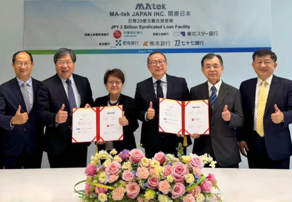 CTBC Bank, in collaboration with Tokyo Star, hosted the MA-tek Japan Joint Credit Facility, which was oversubscribed by more than two times.